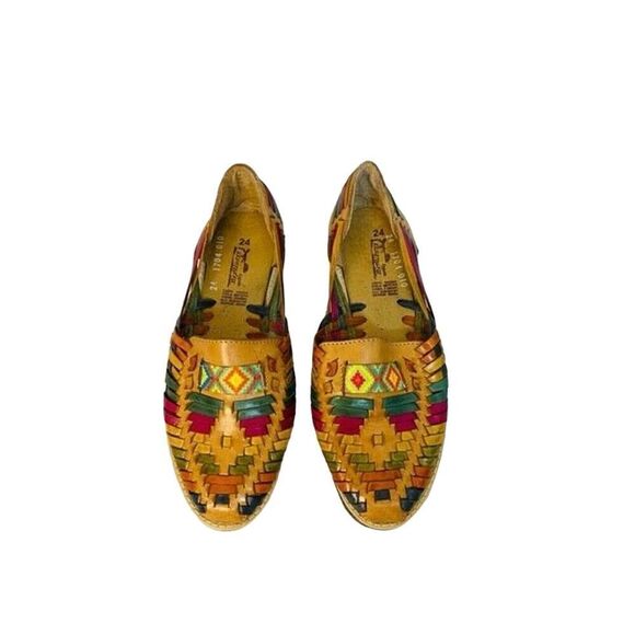 Calzado Ortega Lissandra Womens Sandals Huraches Rainbow Leather Made Mexico 7.5 - Picture 6 of 8